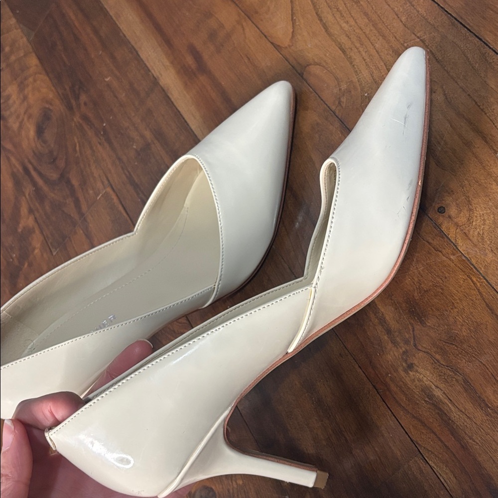Marc Fisher Elegant Cream Pointed-Toe Women's Shoes - Picture 7 of 7
